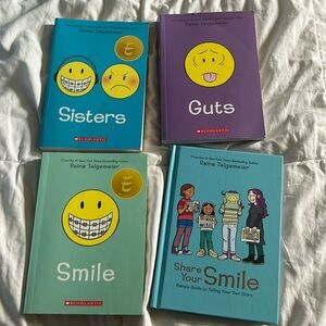 3 Raina Telgemeier books + 1 journal
